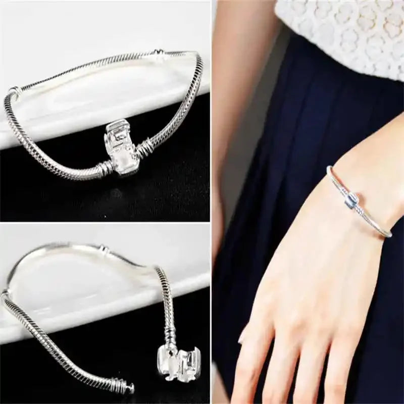 Pulseira Clássica de Prata para Berloques