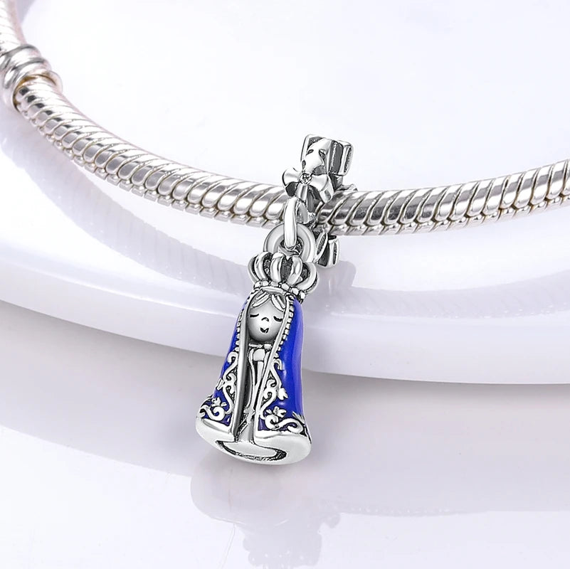 Berloque de Prata 925 Nossa Senhora Aparecida 💙🙏