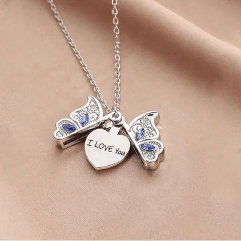 Colar Borboleta Feminino Prata e Ouro Exclusivo