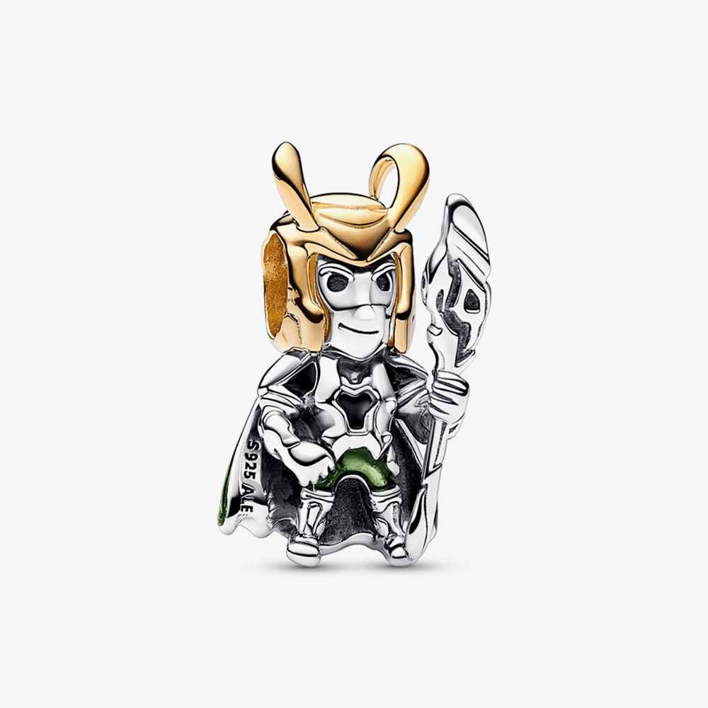 Berloque de Prata 925 Charm Loki Marvel - Deus da Trapaça 🔱✨