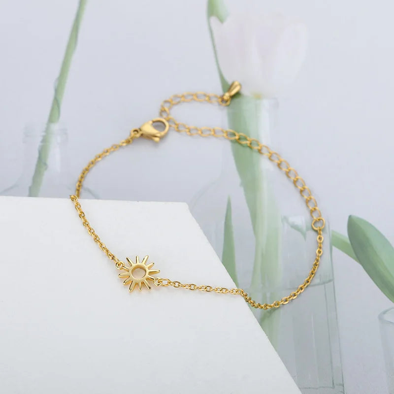 Pulseira Feminina Solar Dourada