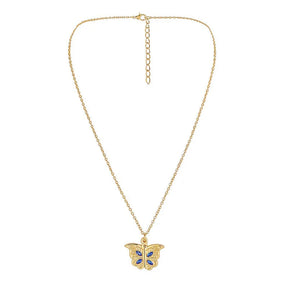 Colar Borboleta Feminino Prata e Ouro Exclusivo