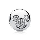 Berloque de Prata 925 Mickey Glamour com Brilho 💎