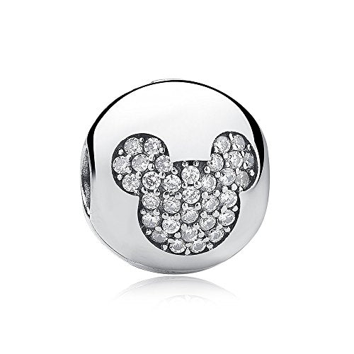 Berloque de Prata 925 Mickey Glamour com Brilho 💎