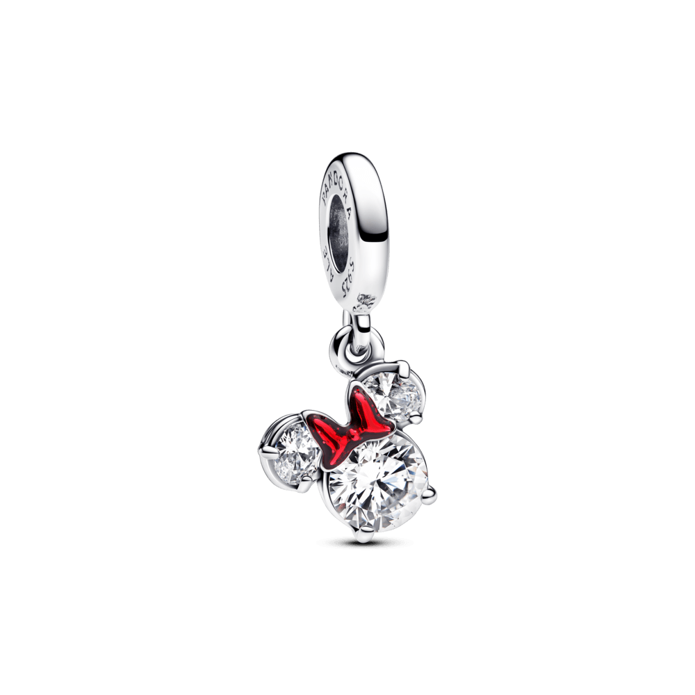 Berloque de Pata 925 Minnie Cristal  🎀✨– Brilho Mágico Disney