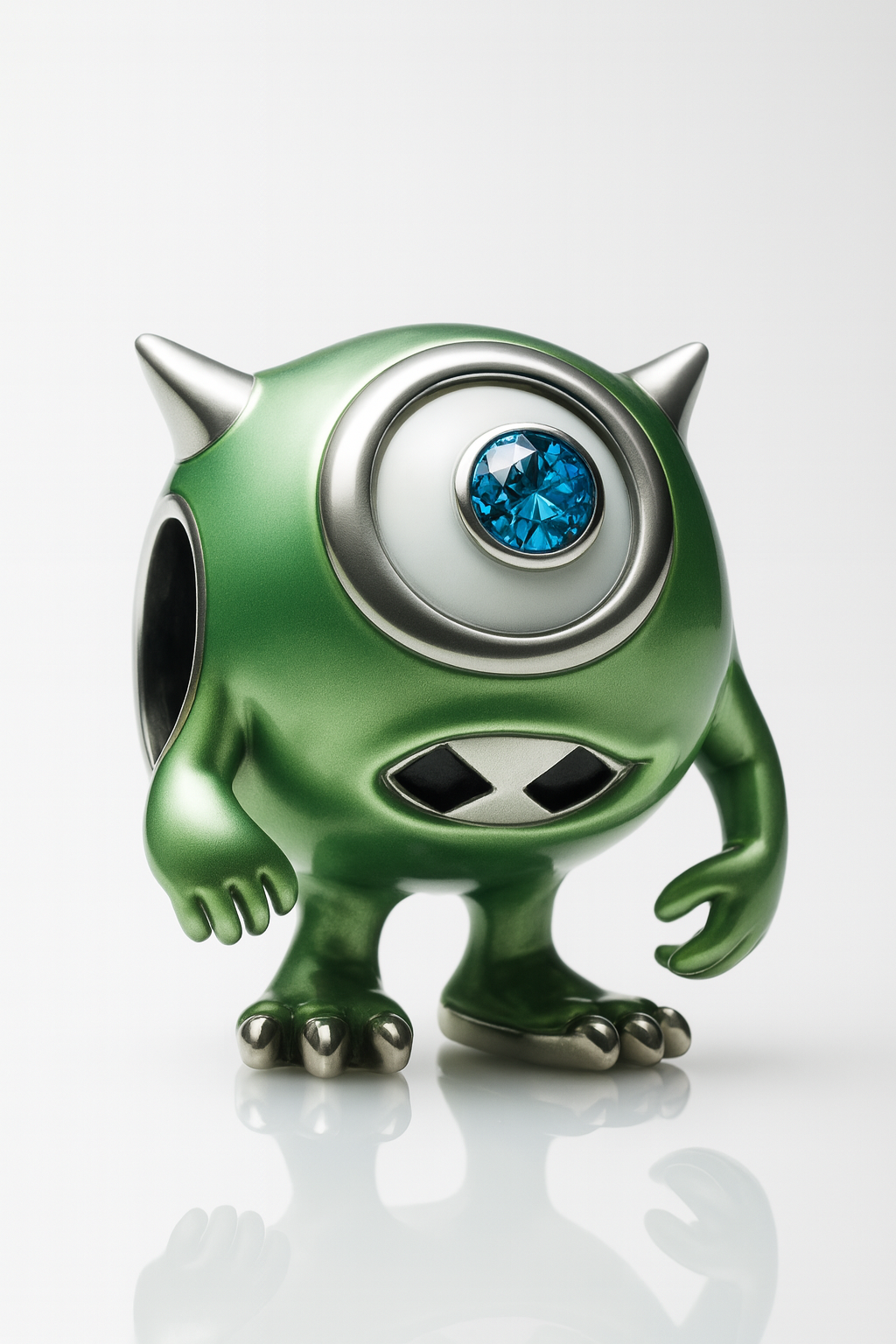 Berloque de Prata 925 Mike Wazowski Disney Pixar 💚