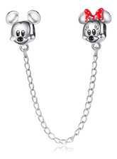 Corrente de Segurança de Prata 925 Mickey & Minnie ❤️