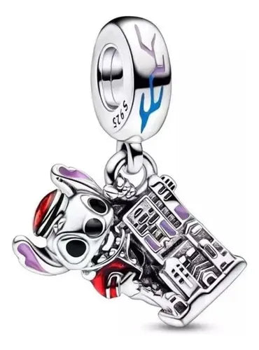 Berloque de Prata 925 Stitch Espacial com Detalhes Disney 🌌