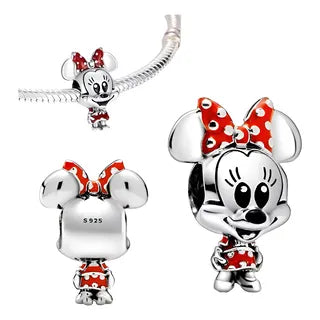 Berloque Prata 925 Charm Minnie Mouse Disney ❤️🎀