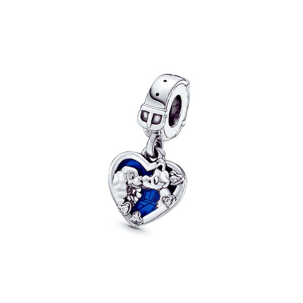 Berloque de Prata 925 Charm Coração Dama e o Vagabundo Disney 💙🐾