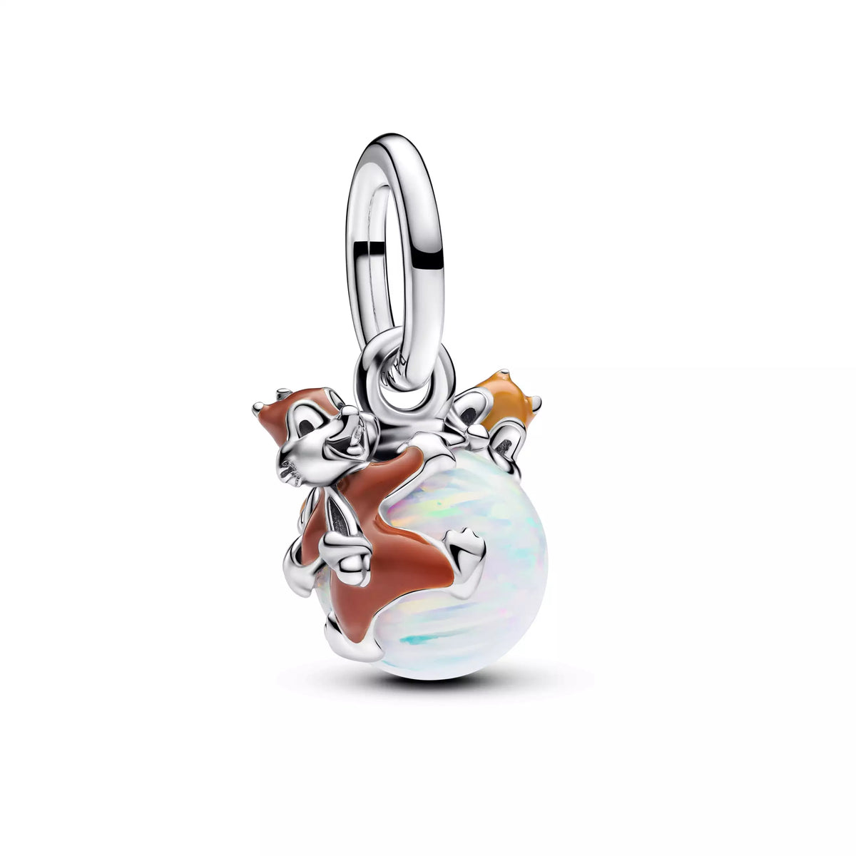 Berloque de Prata 925 Disney Tico e Teco no Globo 🌍🐿️