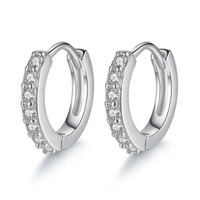 Brincos Argolas Elegante Cristal 💎✨