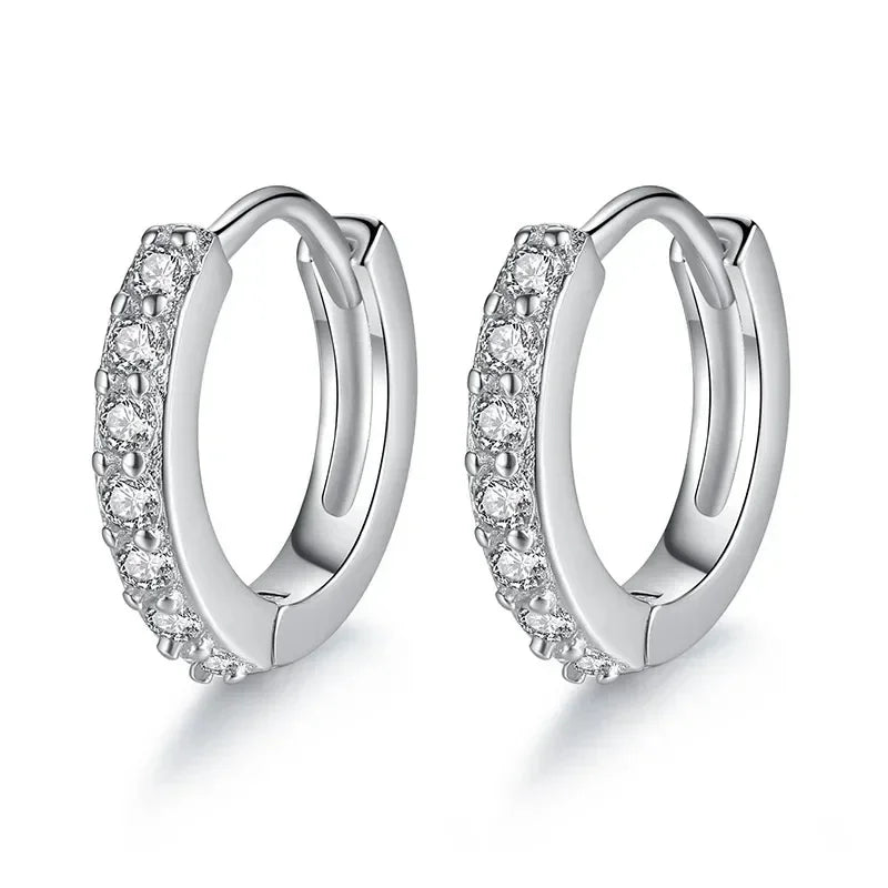 Brincos Argolas Elegante Cristal 💎✨