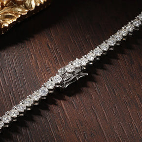 Colar Luxo Eternity Ouro Branco 18k com Diamantes