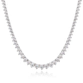 Colar Luxo Eternity Ouro Branco 18k com Diamantes