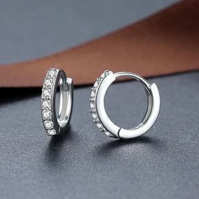 Brincos Argolas Elegante Cristal 💎✨