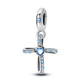 Berloque de Prada 925 Cruz da Fé Azul 💙✨