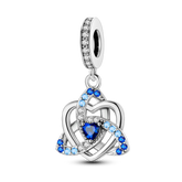 Berloque Prata 925 Coração Triskle Azul 💙✨