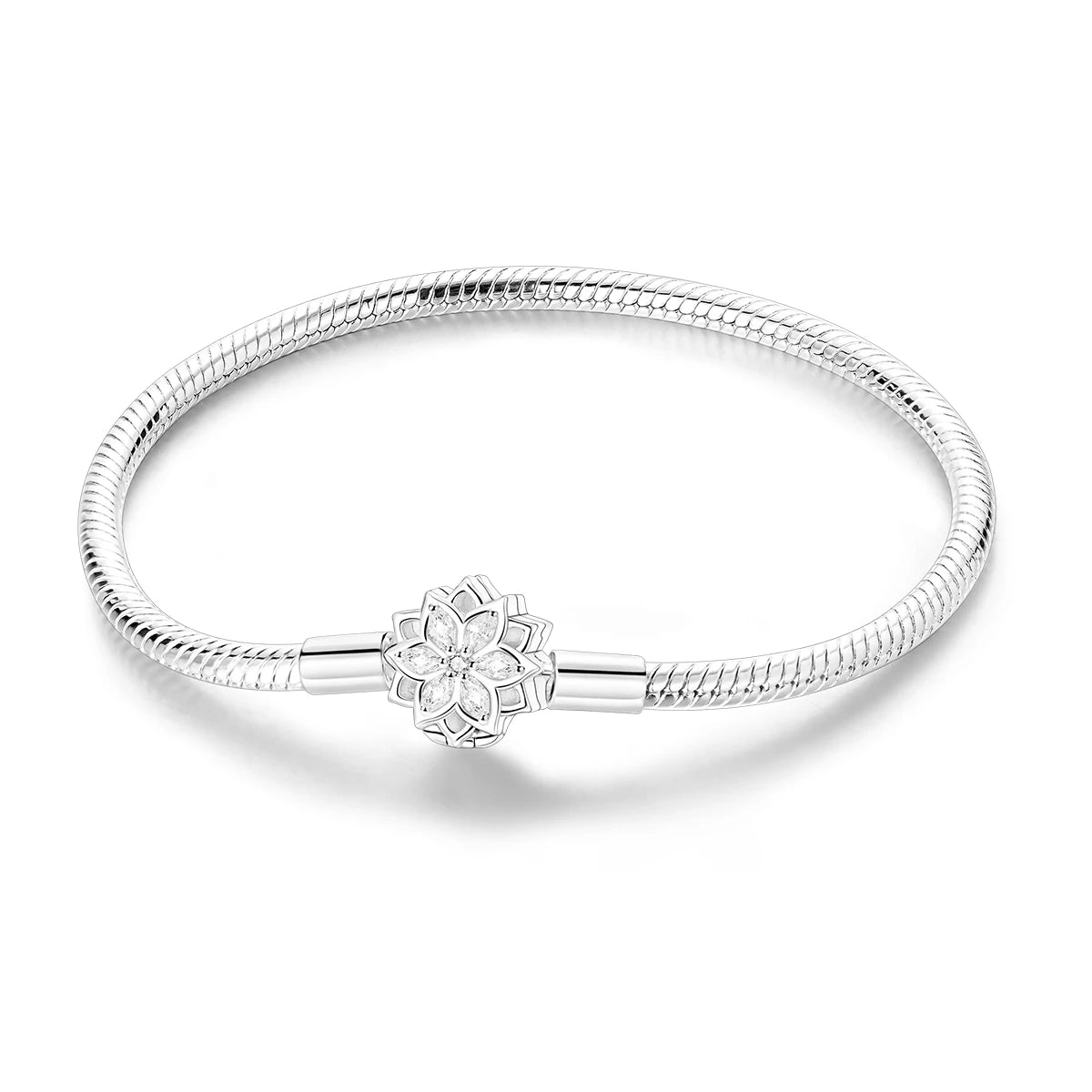 Pulseira de Prata 925 Flor de Lótus 🌸✨