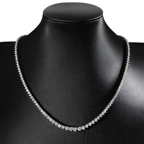 Colar Luxo Eternity Ouro Branco 18k com Diamantes