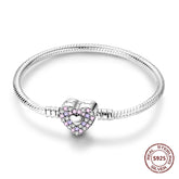 Pulseira de Prata 925 Coração de Amor 💖