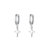 Brinco Argola Estrela Cadente Prata 925 ✨