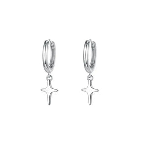 Brinco Argola Estrela Cadente Prata 925 ✨