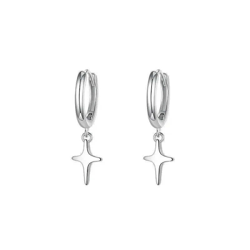 Brinco Argola Estrela Cadente Prata 925 ✨