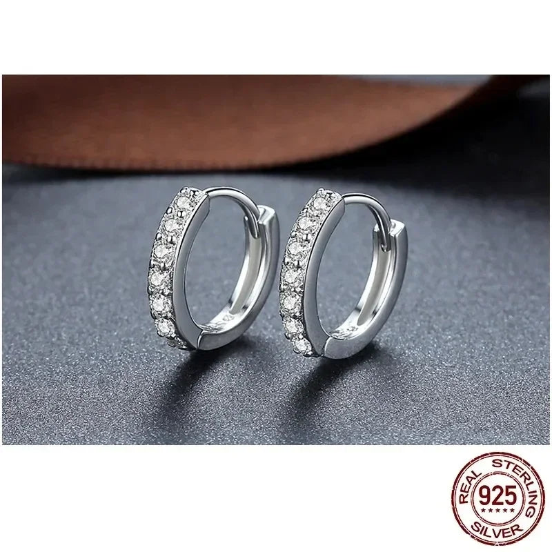 Brincos Argolas Elegante Cristal 💎✨