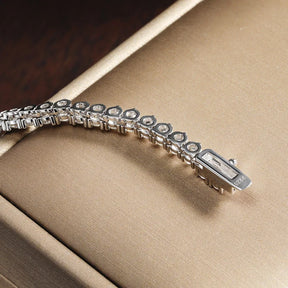 Colar Luxo Eternity Ouro Branco 18k com Diamantes