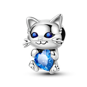 Berloque de Prata 925 Gatinho do Amor 💙🐾